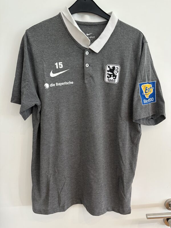 Poloshirt grau von Marcel Bär. #15, Größe L