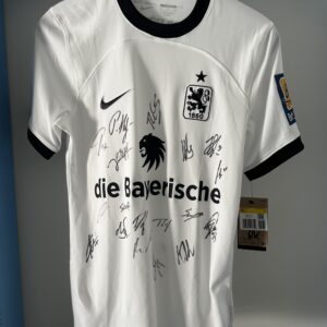 Nike-Away-Trikot Größe S mit Unterschriften des Löwen-Kaders 25/26.