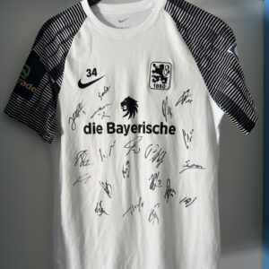 Original Aufwärm-Shirt Patrick Hobsch mit Unterschriften des Kaders 25/26, Größe M.