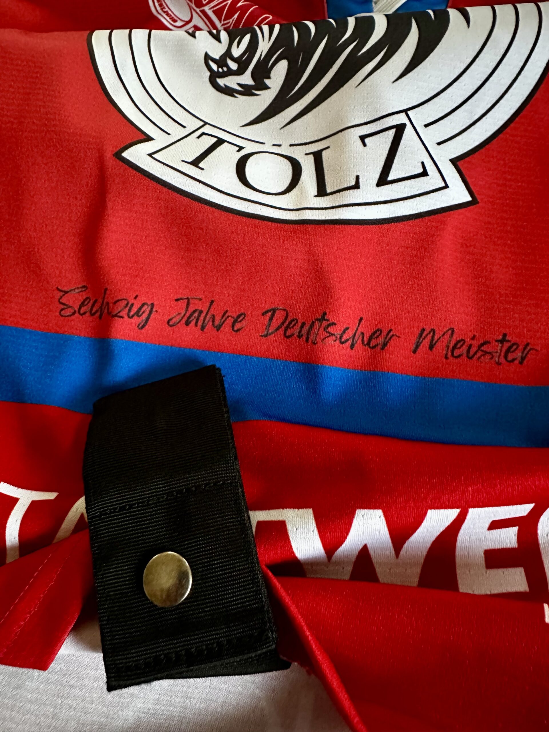 ECT: Original Spieler-Trikot Tölzer Löwen – 60 Jahre deutscher Meister – Home. #74, Ludwig Nirschl, Größe L. – Bild 6