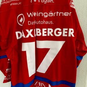 ECT: Original Spieler-Trikot Tölzer Löwen - 60 Jahre deutscher Meister - Home. #17, Dominik Daxlberger, Größe L.