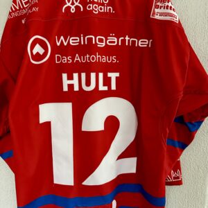 ECT: Original Spieler-Trikot Tölzer Löwen - 60 Jahre deutscher Meister - Home. #12, Andreé Hult, Größe L.