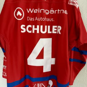 ECT: Original Spieler-Trikot Tölzer Löwen - 60 Jahre deutscher Meister - Home. #4, Xaver Schuler, Größe L.