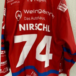 ECT: Original Spieler-Trikot Tölzer Löwen - 60 Jahre deutscher Meister - Home. #74, Ludwig Nirschl, Größe L.