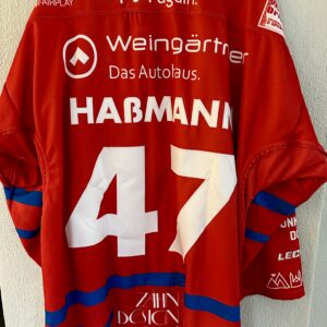 ECT: Original Spieler-Trikot Tölzer Löwen - 60 Jahre deutscher Meister - Home. #47, Johannes Haßmann, Größe XL.