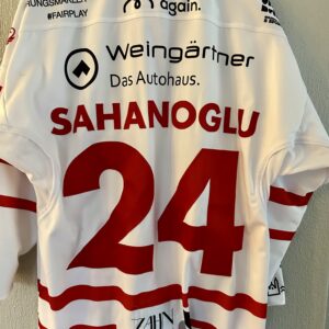 ECT: Original Spieler-Trikot Tölzer Löwen - 60 Jahre deutscher Meister - Away. #24, Isi Sahanoglu, Größe L.