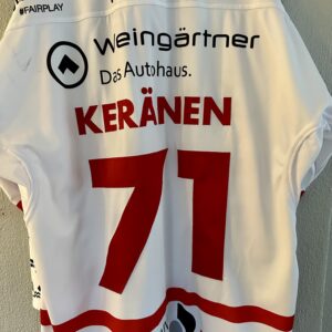 ECT: Original Spieler-Trikot Tölzer Löwen - 60 Jahre deutscher Meister - Away. #71, Michael Keränen, Größe XL.
