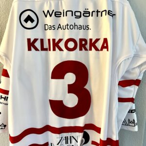 ECT: Original Spieler-Trikot Tölzer Löwen - 60 Jahre deutscher Meister - Away. #3, Karel Klikorka, Größe XL.