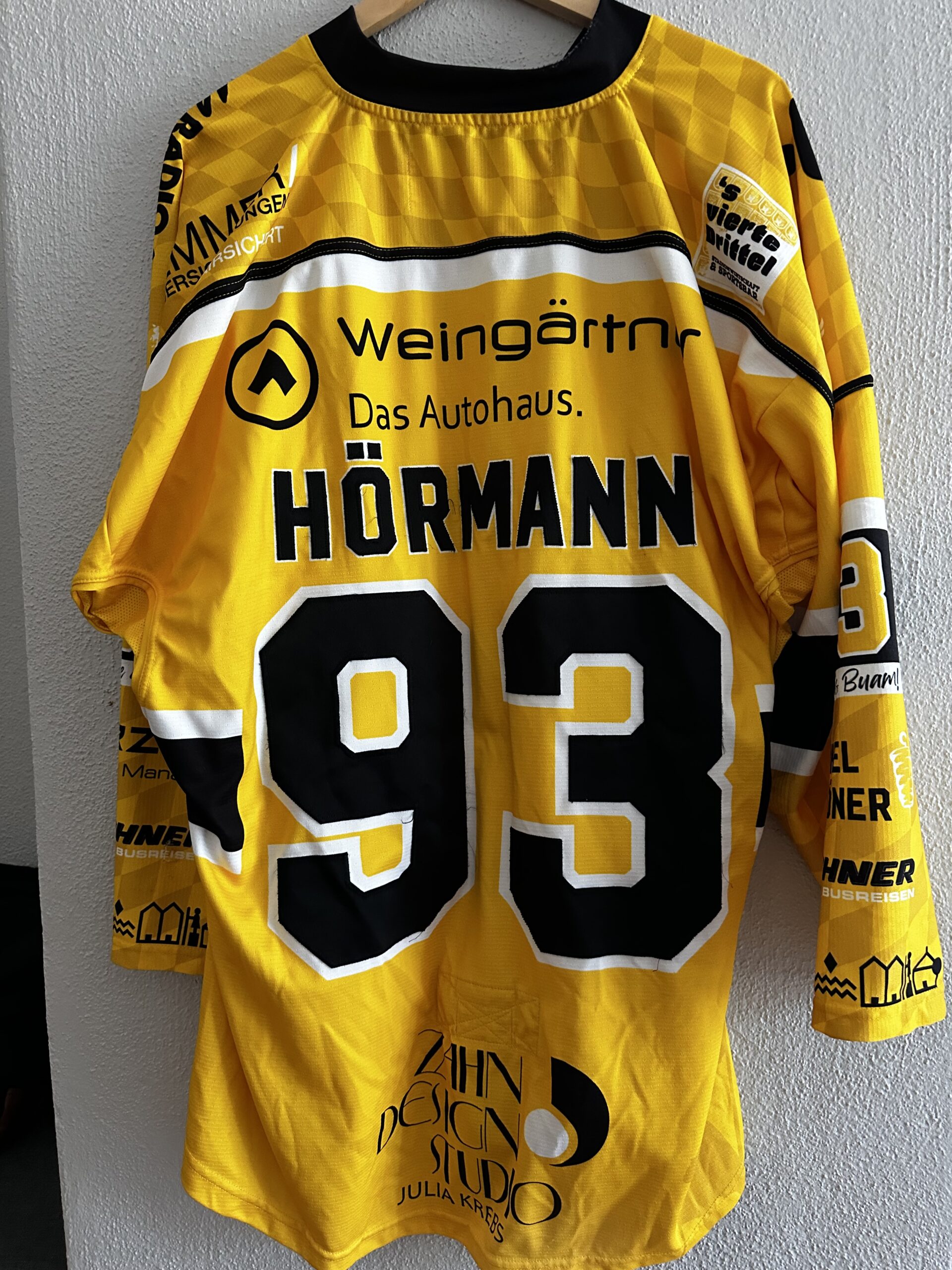ECT: Original Spieler-Trikot Tölzer Löwen - Auswärtstrikot 25/26. #93, Niklas Hörmann, Größe XL.