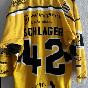 ECT: Original Spieler-Trikot Tölzer Löwen - Auswärtstrikot 25/26. #42, Quirin Schlager, Größe L.