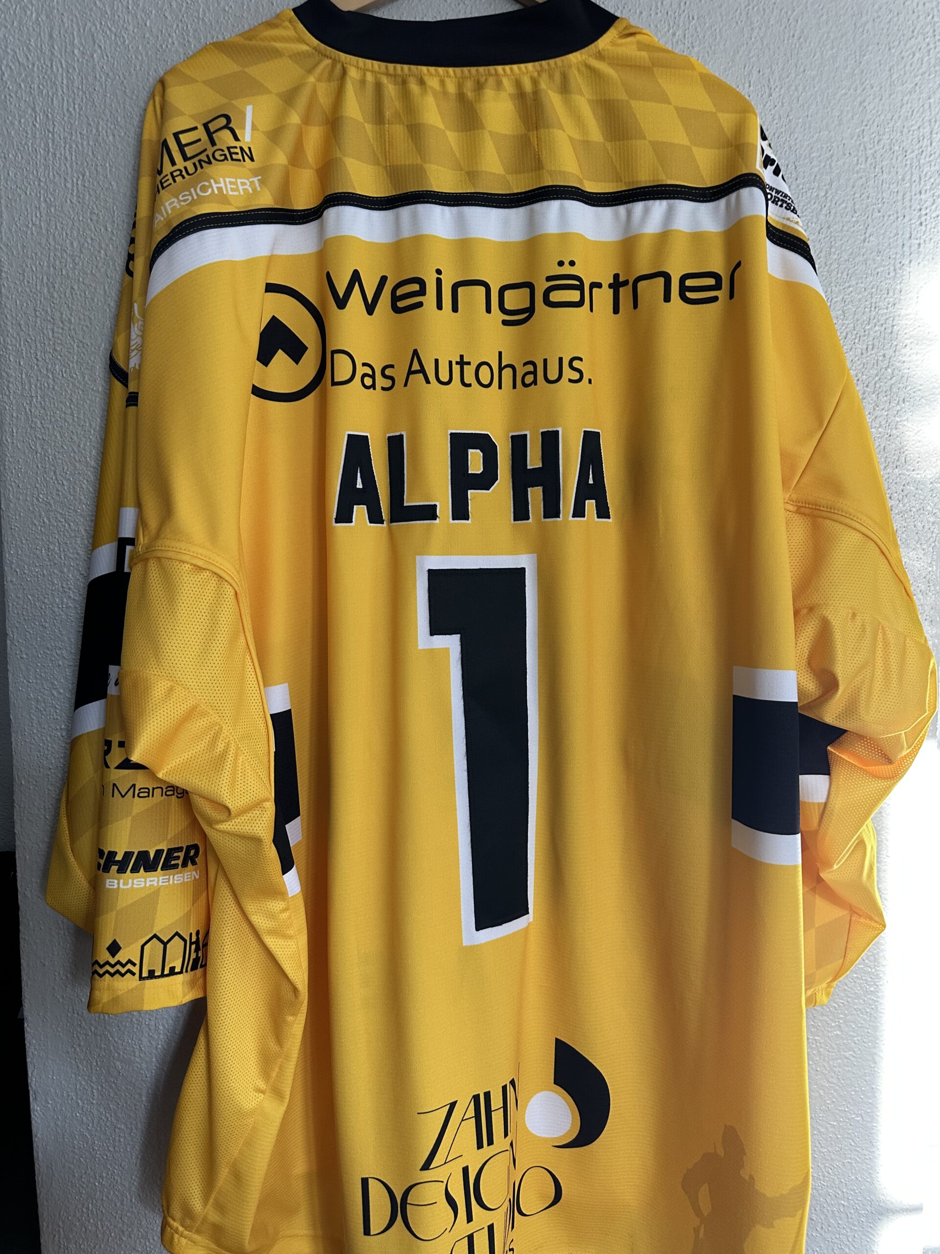 ECT: Original Spieler-Trikot Tölzer Löwen - Auswärtstrikot 25/26. #1, Niklas Alpha, Größe GXXL.