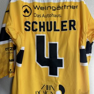 ECT: Original Spieler-Trikot Tölzer Löwen - Auswärtstrikot 25/26. #4, Xaver Schuler, Größe L.
