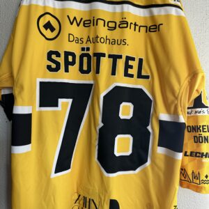 ECT: Original Spieler-Trikot Tölzer Löwen - Auswärtstrikot 25/26. #78, Max Spöttel, Größe L.