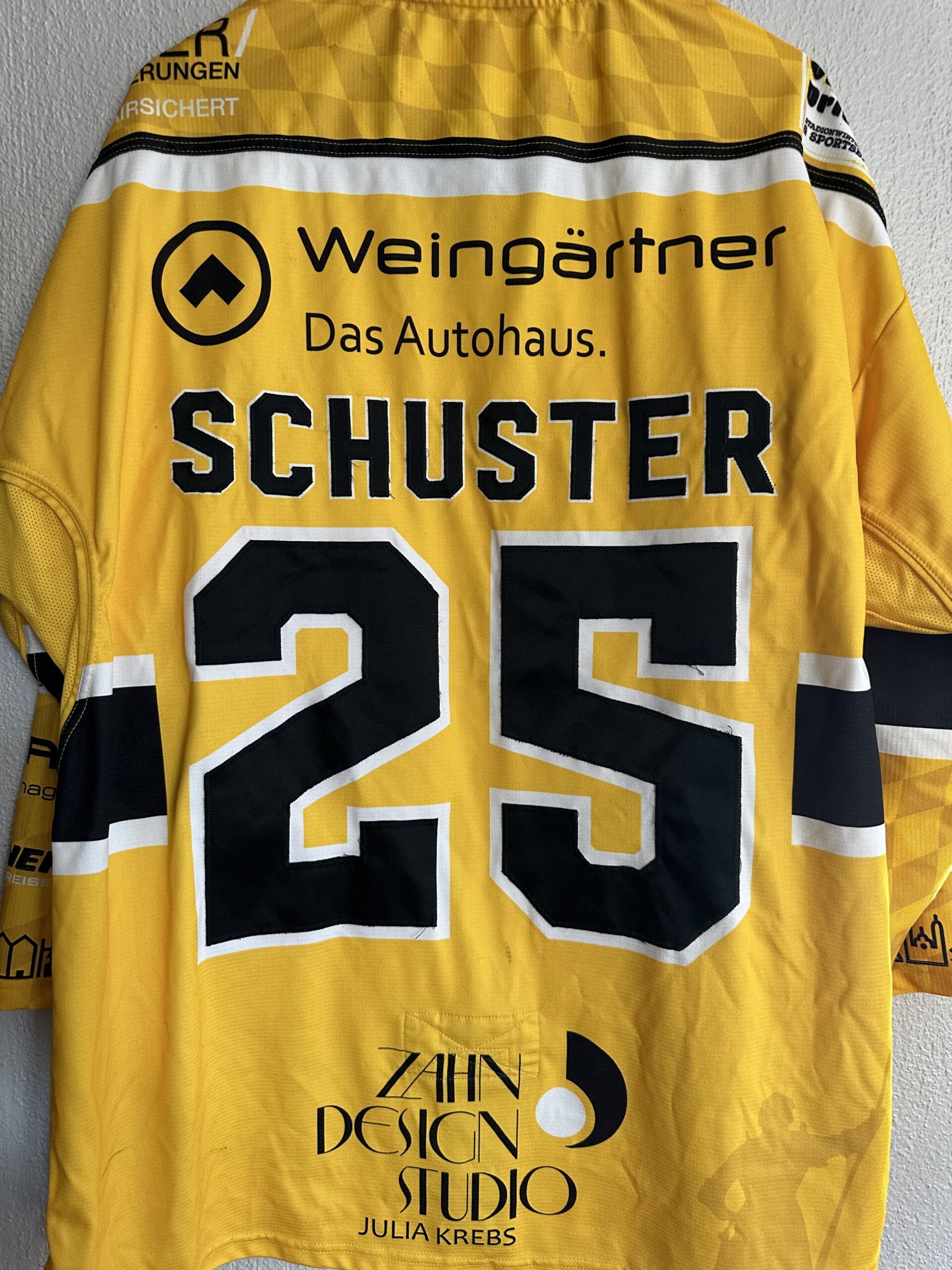 ECT: Original Spieler-Trikot Tölzer Löwen - Auswärtstrikot 25/26. #25, Michael Schuster, Größe XL.