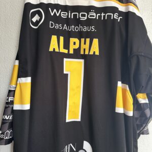 ECT: Original Spieler-Trikot Tölzer Löwen - Heimtrikot 25/26. #1, Niklas Alpha, Größe GXXL.