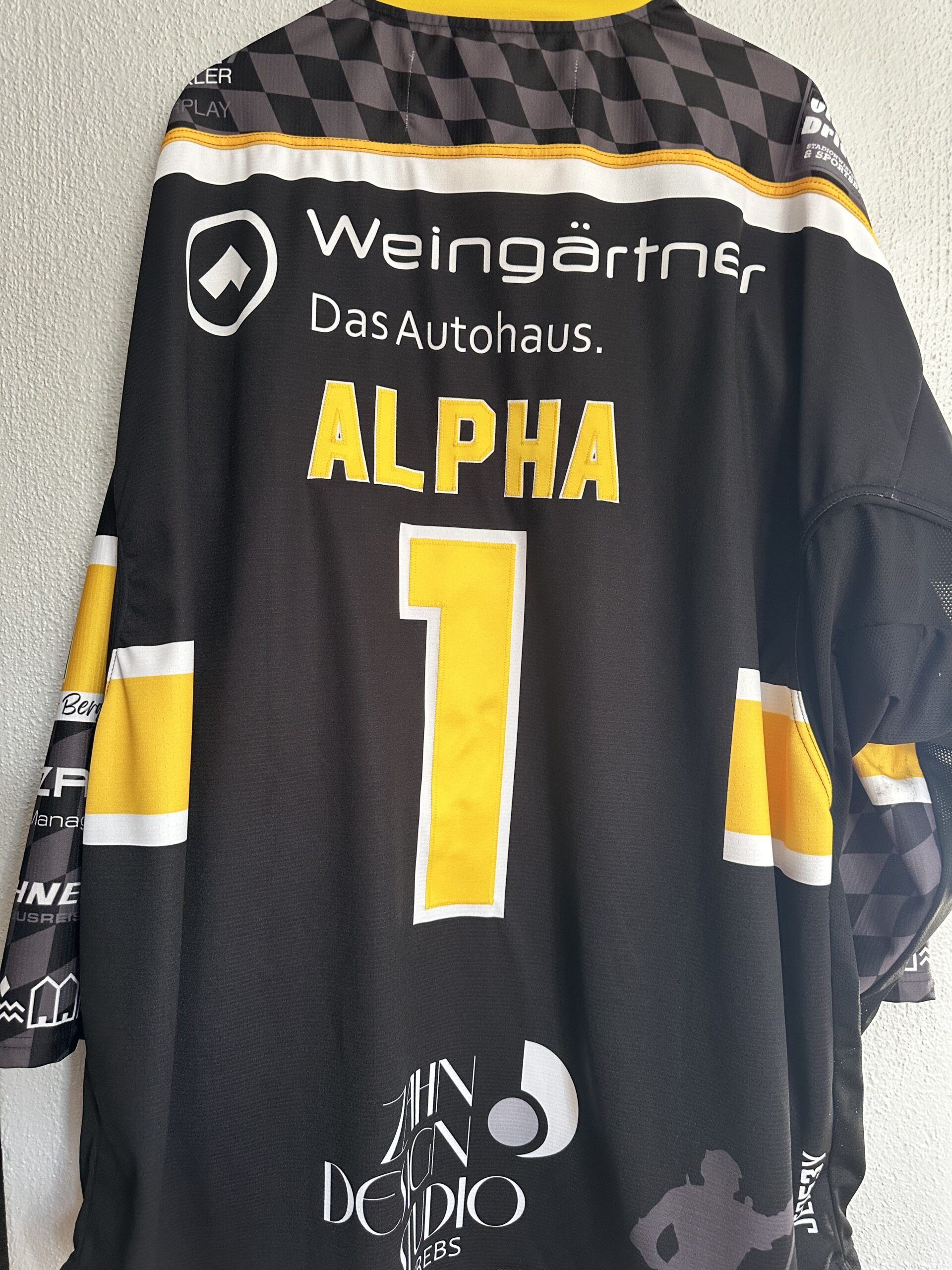 ECT: Original Spieler-Trikot Tölzer Löwen - Heimtrikot 25/26. #1, Niklas Alpha, Größe GXXL.
