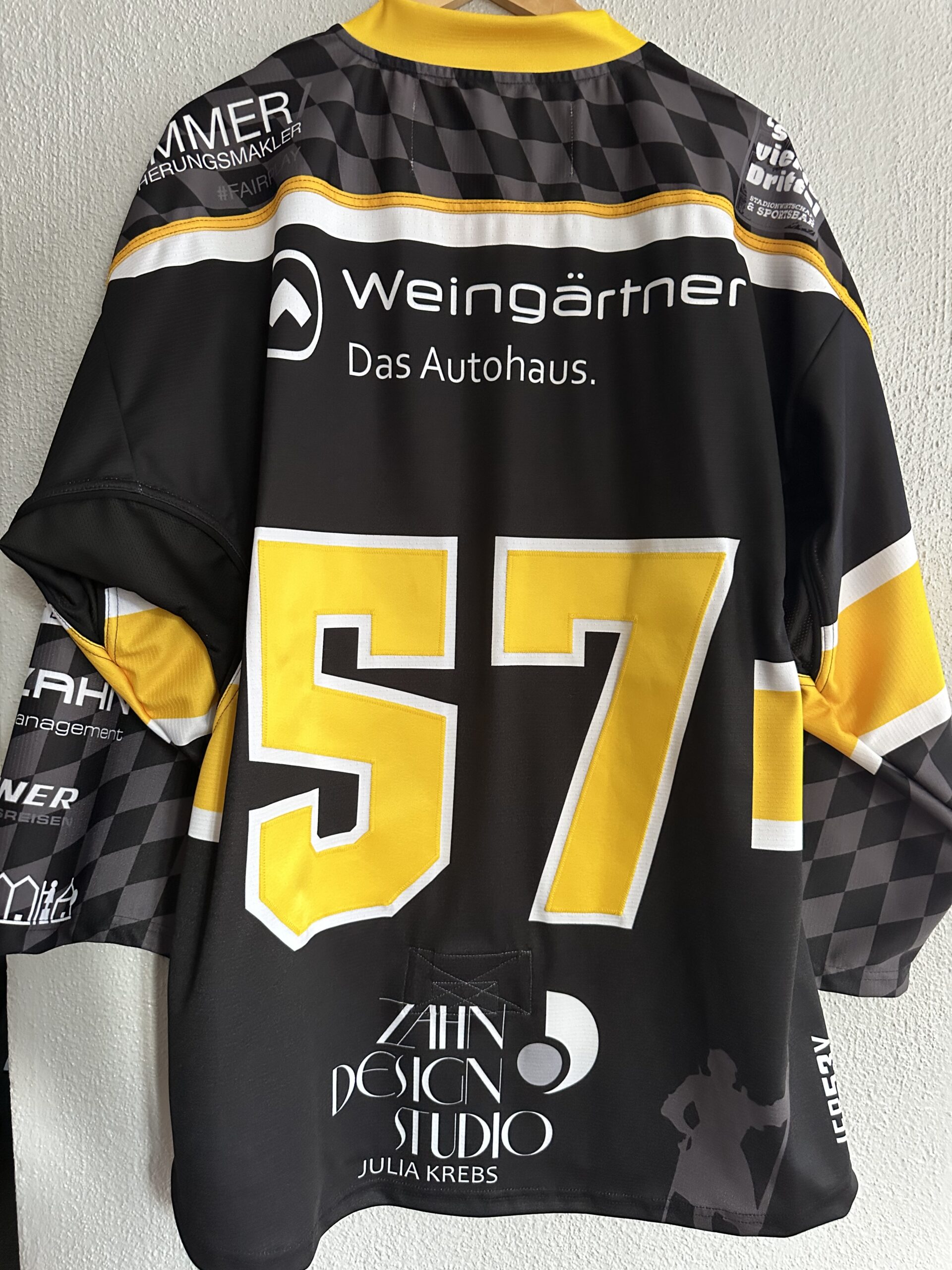ECT: Original Spieler-Trikot Tölzer Löwen - Heimtrikot 25/26. #57, Größe L.
