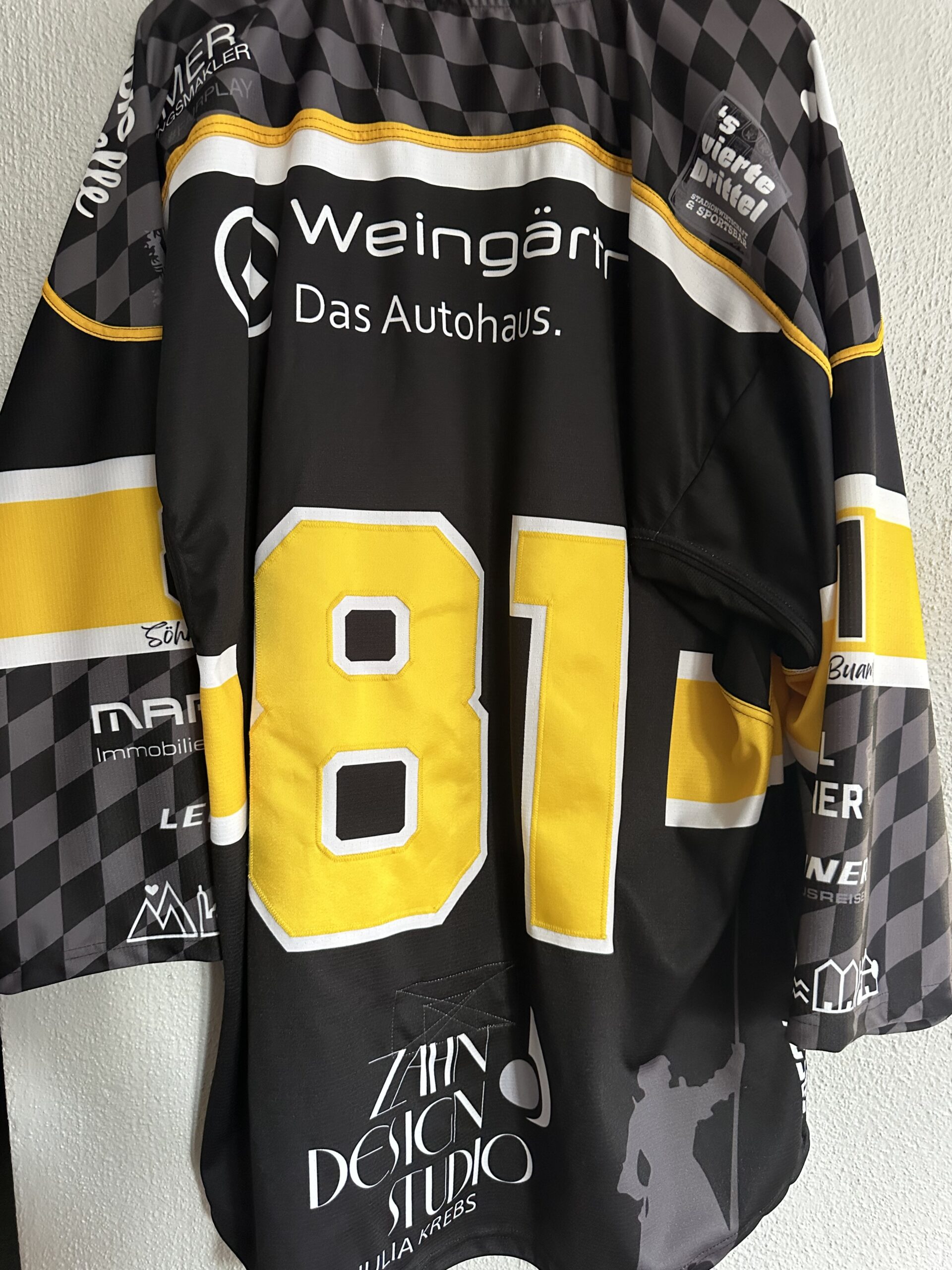 ECT: Original Spieler-Trikot Tölzer Löwen - Heimtrikot 25/26. #81, Größe XL.