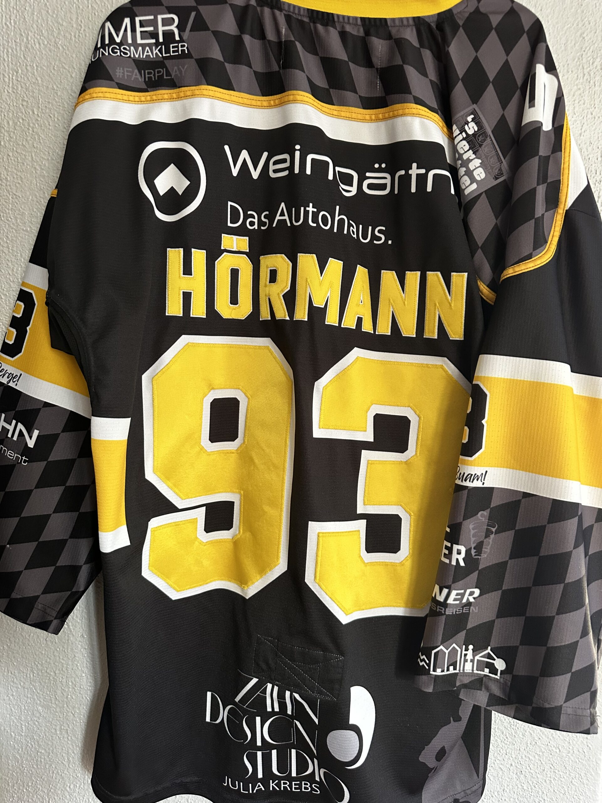 ECT: Original Spieler-Trikot Tölzer Löwen - Heimtrikot 25/26. #93, Niklas Hörmann, Größe XL.