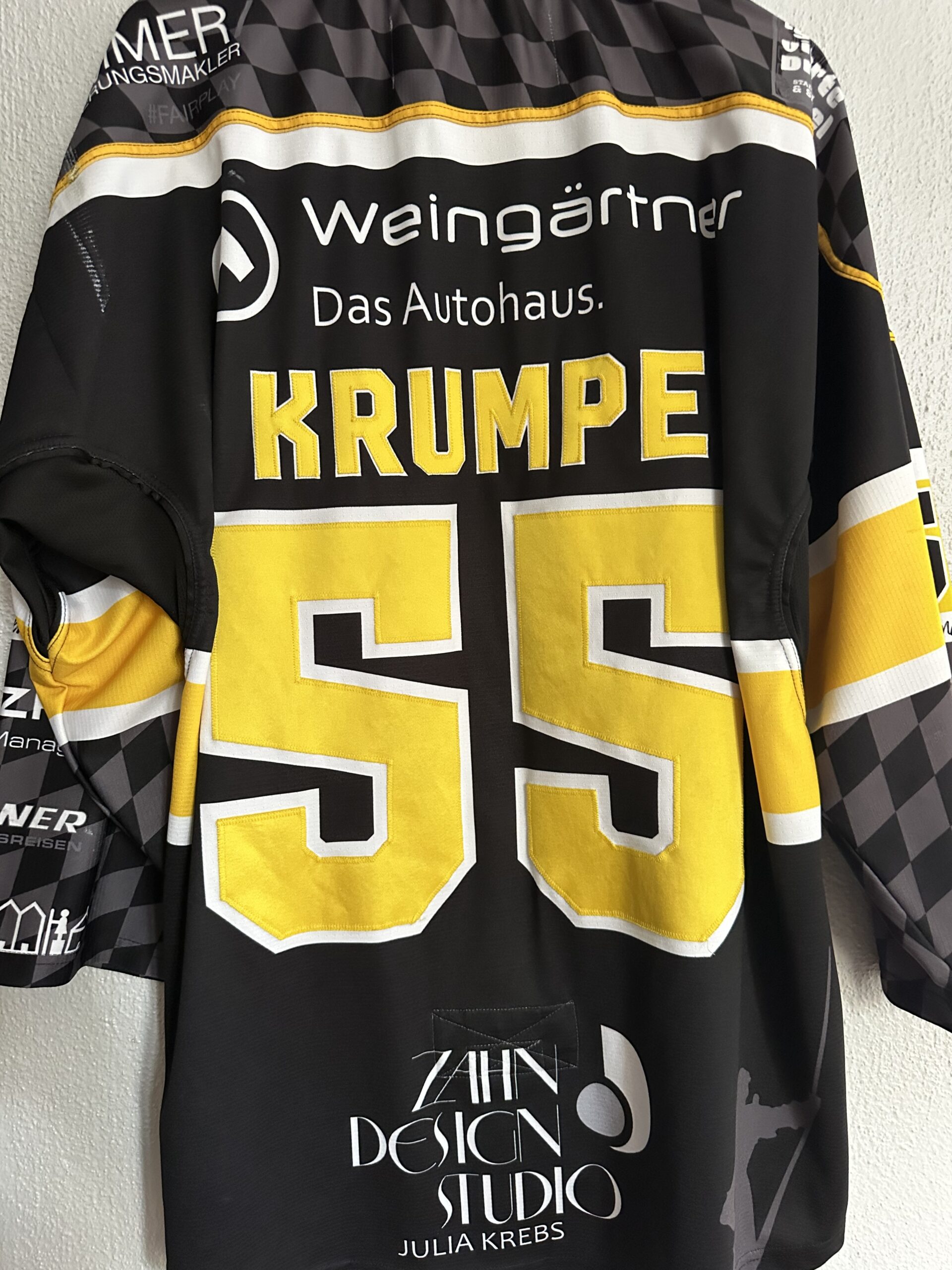 ECT: Original Spieler-Trikot Tölzer Löwen - Heimtrikot 25/26. #55, Florian Krumpe, Größe XL.