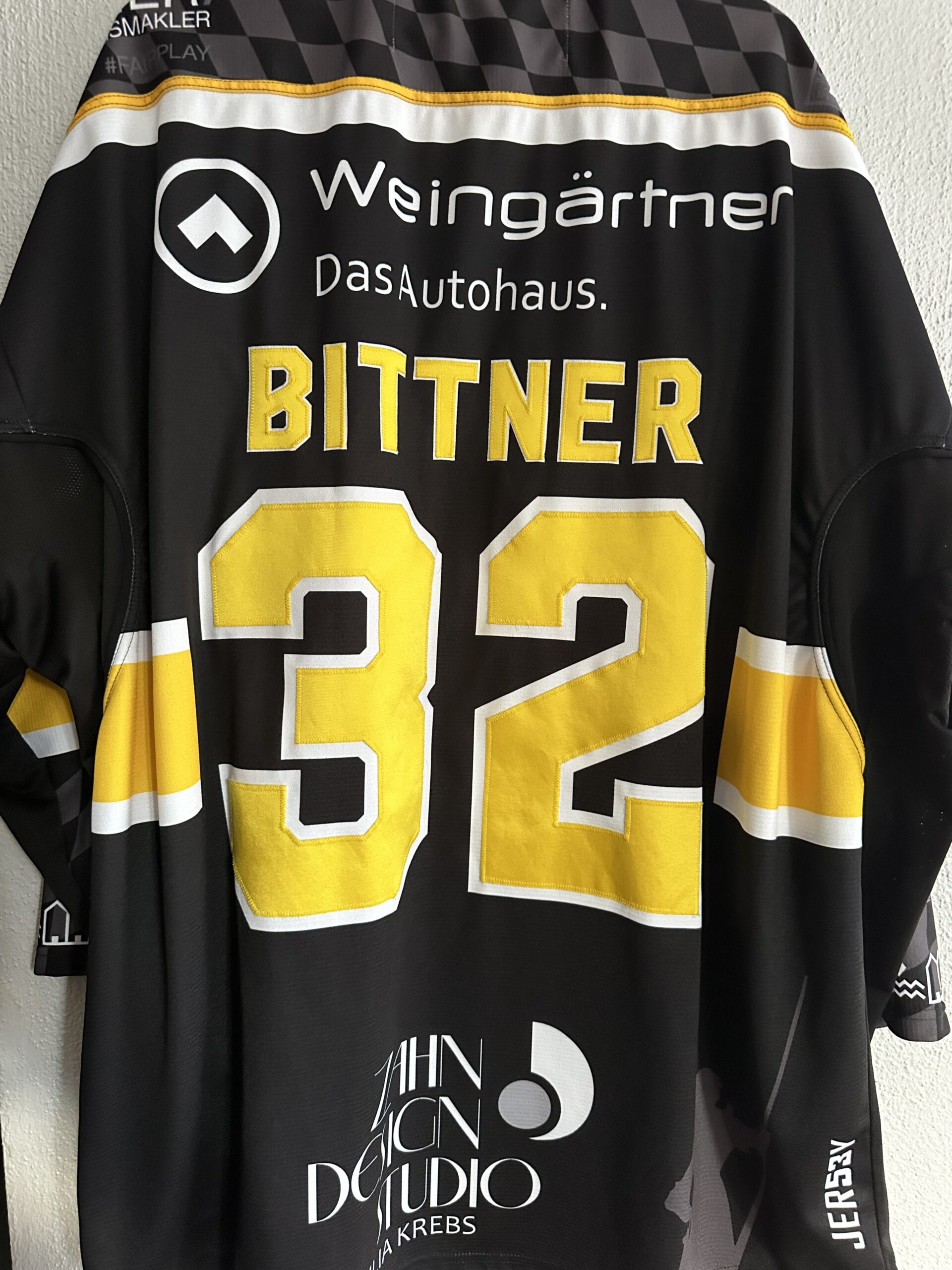 ECT: Original Spieler-Trikot Tölzer Löwen - Heimtrikot 25/26. #32, Matthias Bittner, Größe GXXL.