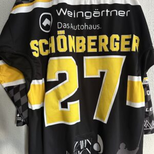 ECT: Original Spieler-Trikot Tölzer Löwen – Heimtrikot 25/26. #27, Sandro Schönberger, Größe XL.