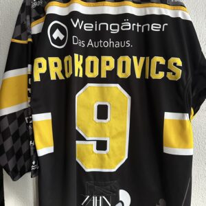 ECT: Original Spieler-Trikot Tölzer Löwen – Heimtrikot 25/26. #9, Toms Prokopovics, Größe XL.