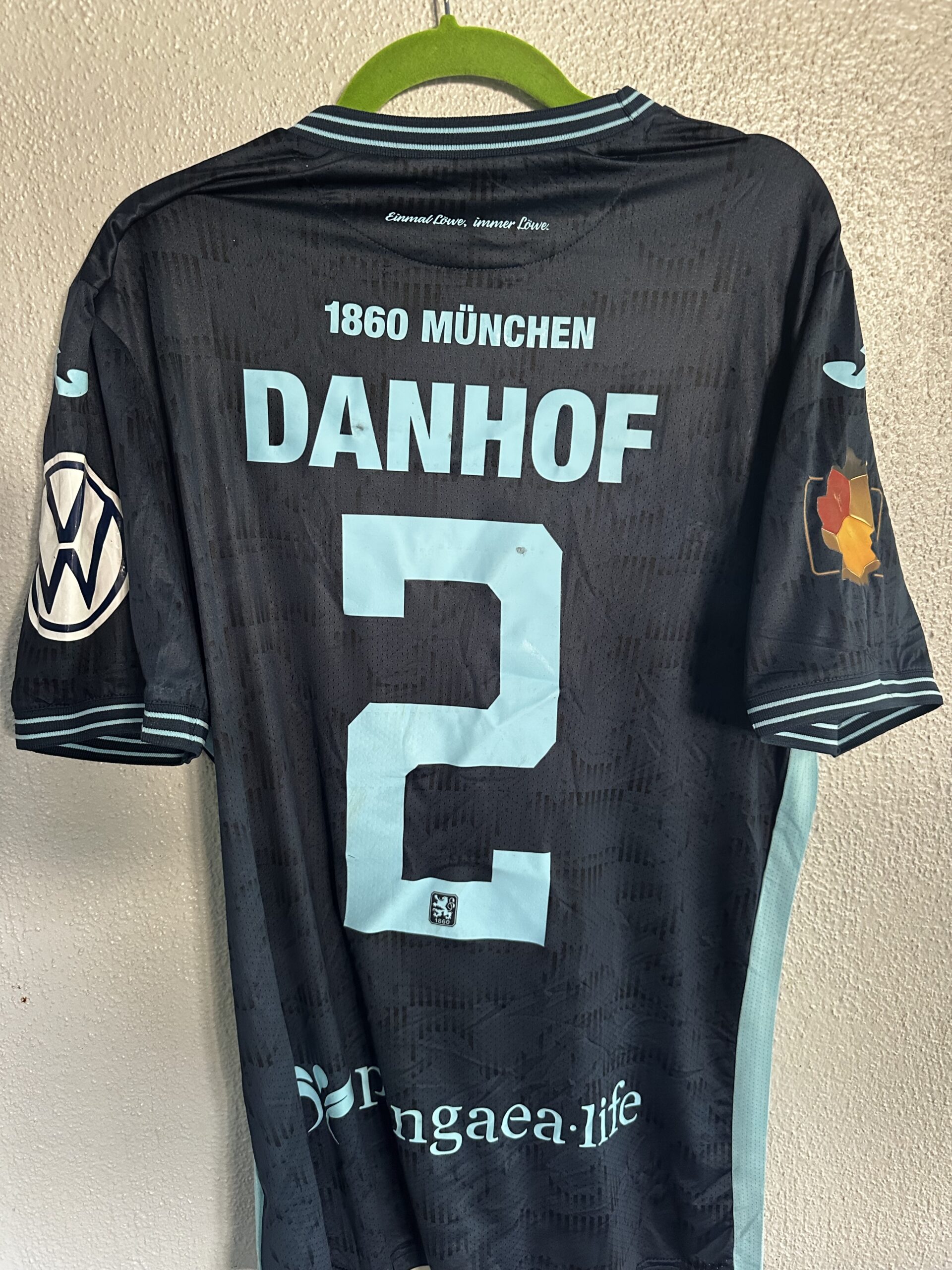 1860: Original-Trikot aus dem Toto-Pokal-Finale. Tim Danhof, #2, Größe L. – Bild 2