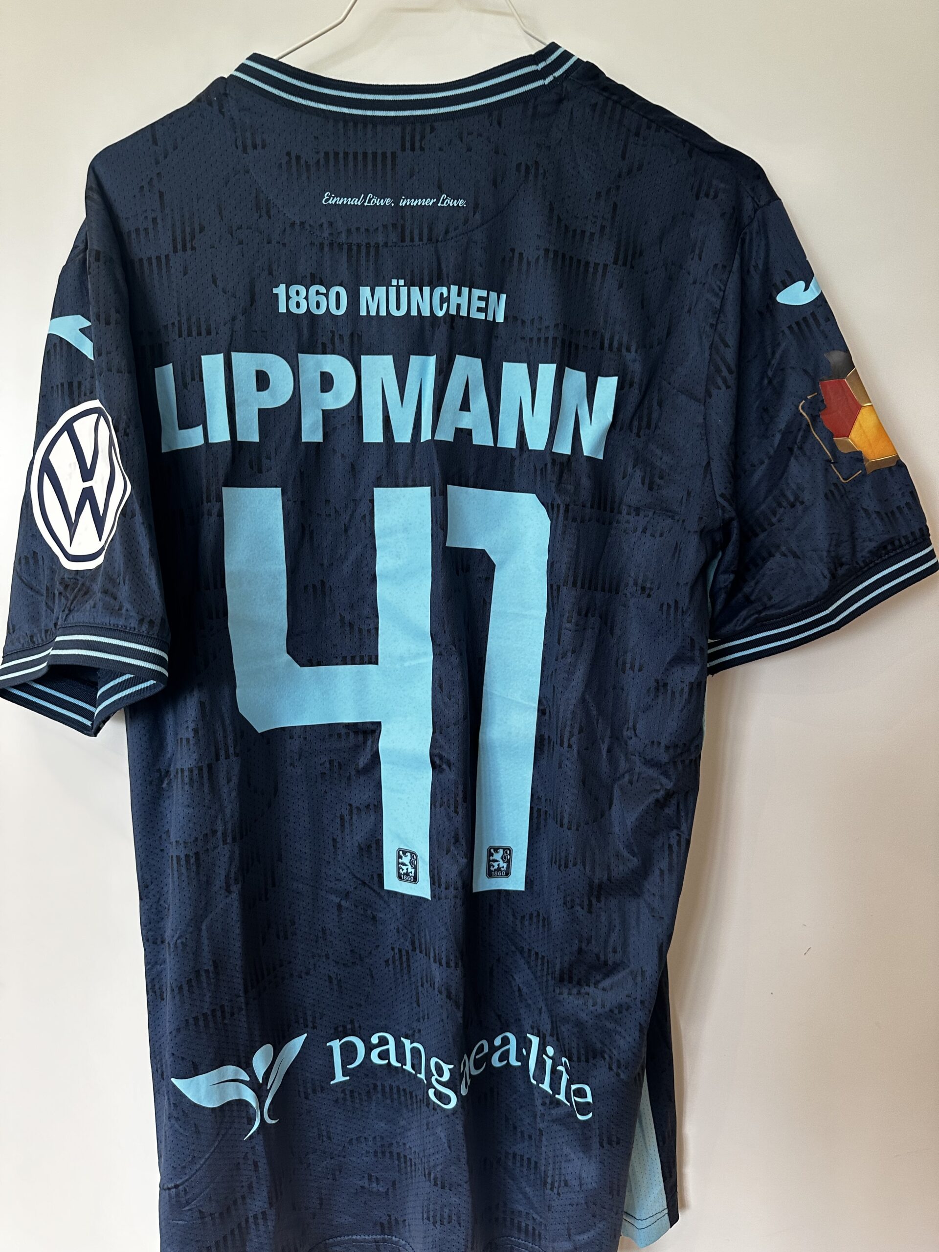 1860: Original-Trikot aus dem Toto-Pokal-Finale. Clemens Lippmann, #41, Größe L.