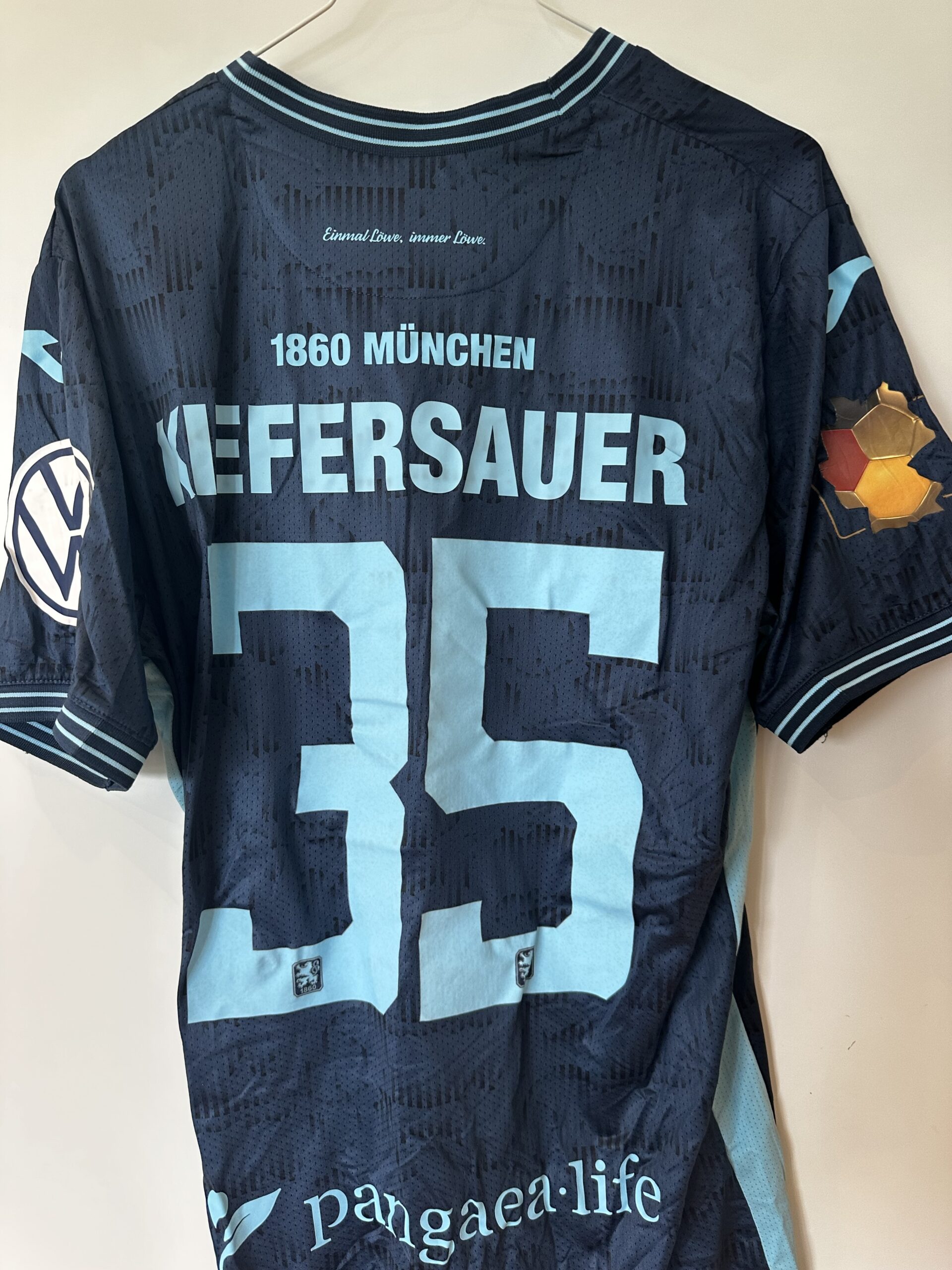 1860: Original-Trikot aus dem Toto-Pokal-Finale. Xaver Kiefersauer, #35, Größe L.